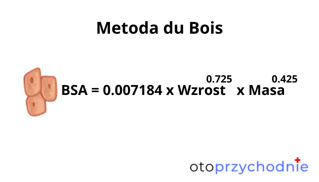 Wzór na BSA - Body Surface Area - metoda Du Bois