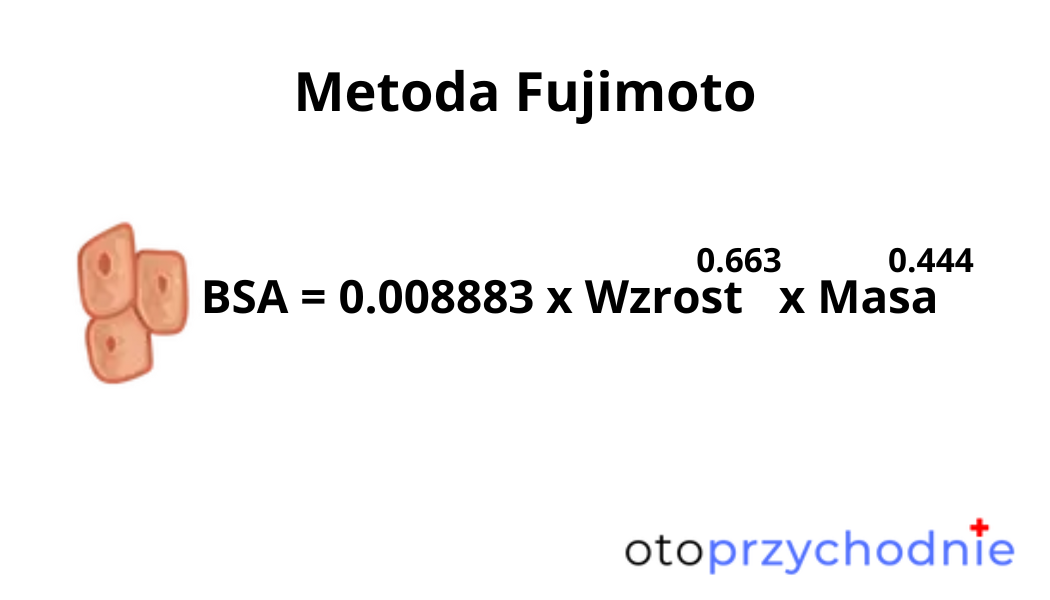 Wzór na BSA - Body Surface Area - metoda Fujimoto