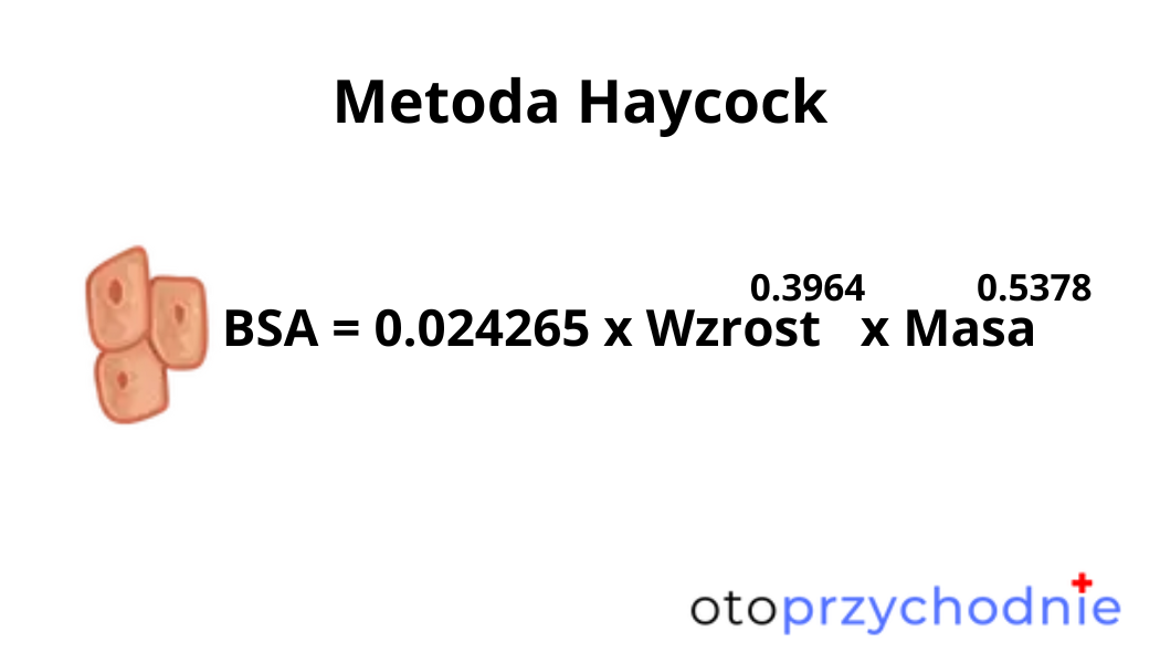 Wzór na BSA - Body Surface Area - metoda Du Haycock